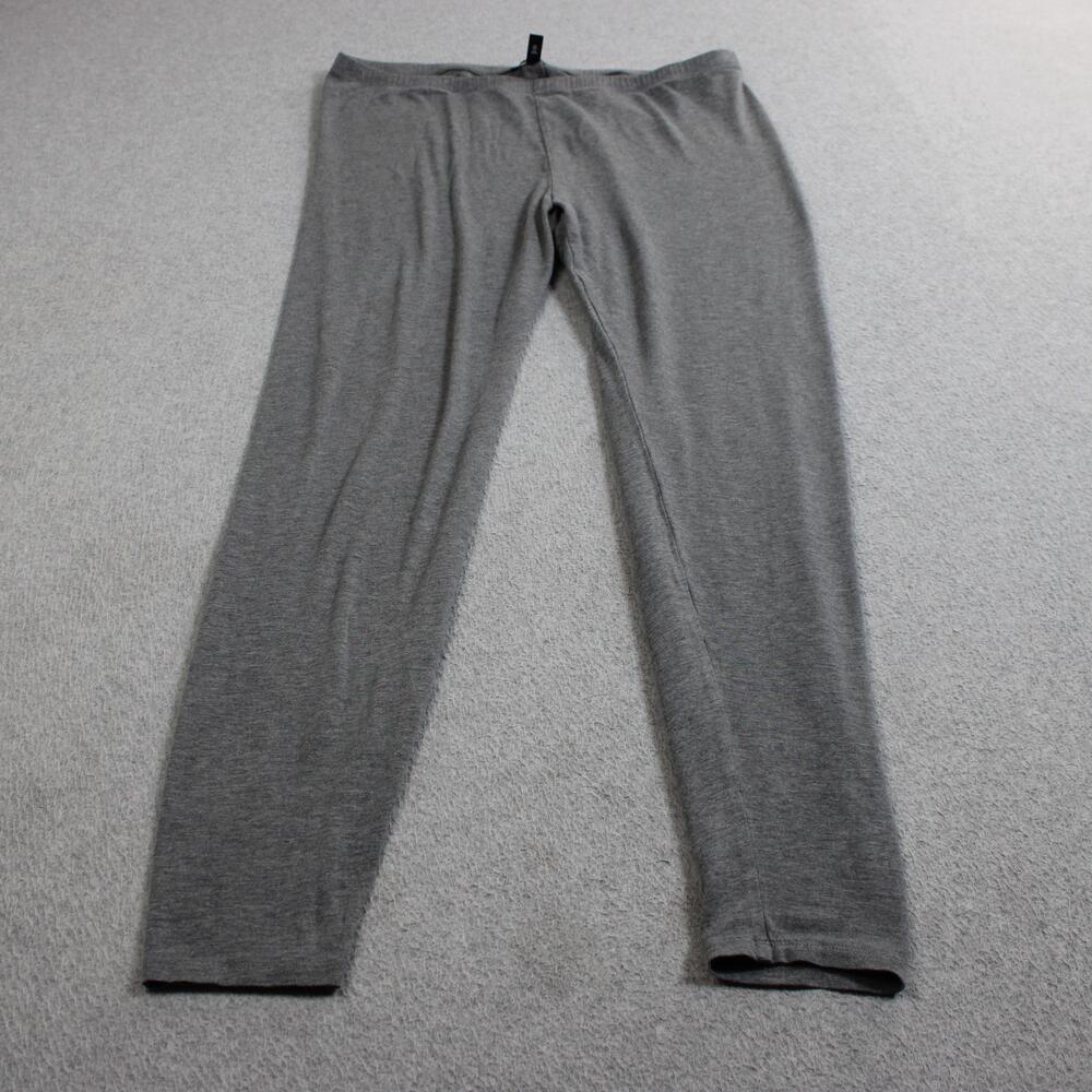 Eileen Fisher Leggings Women Large Gray Ankle Jersey Knit Stretch Lounge Comfort